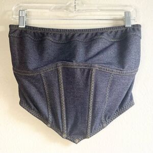 Bustier style denim look top western hippie boho summer